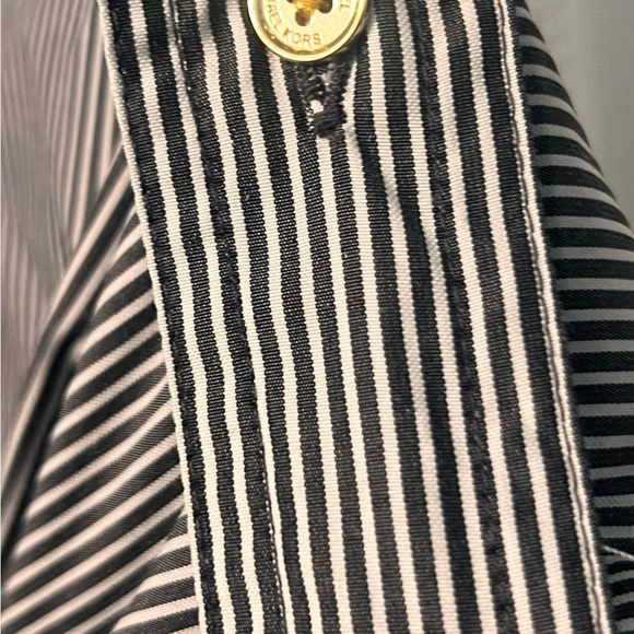 New! Black and White Striped Michael Kors Shirt - Picture 4 of 4